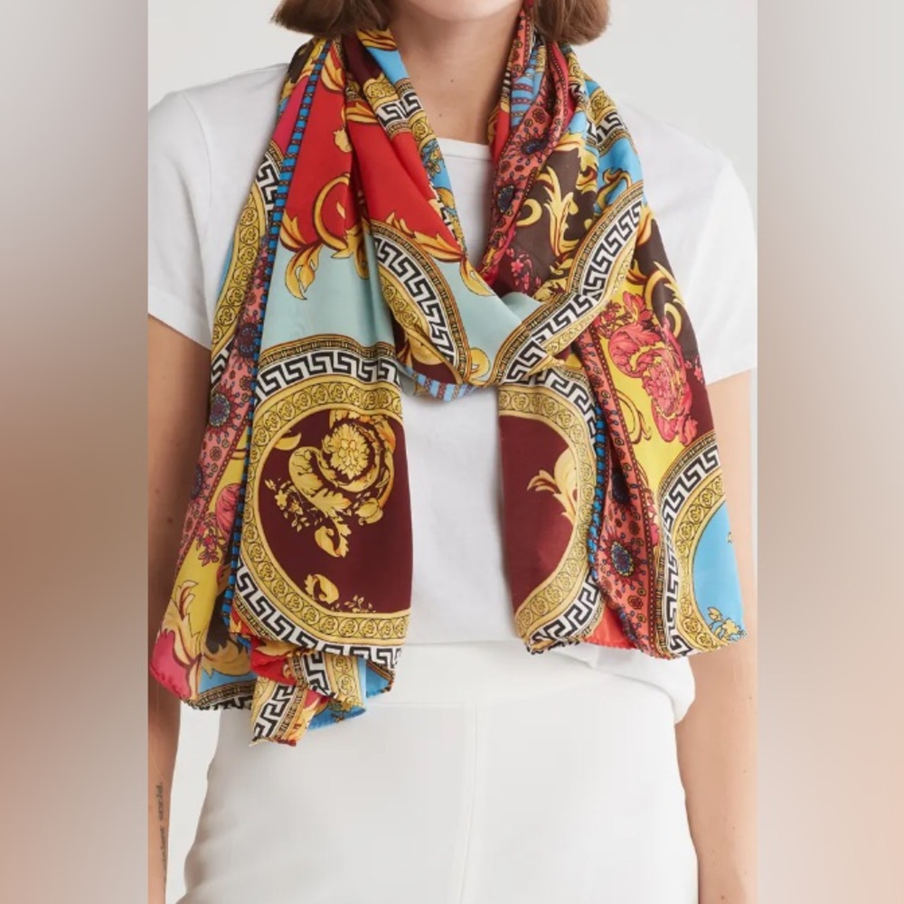 La Fiorentina silk blend coin wrap / scarf